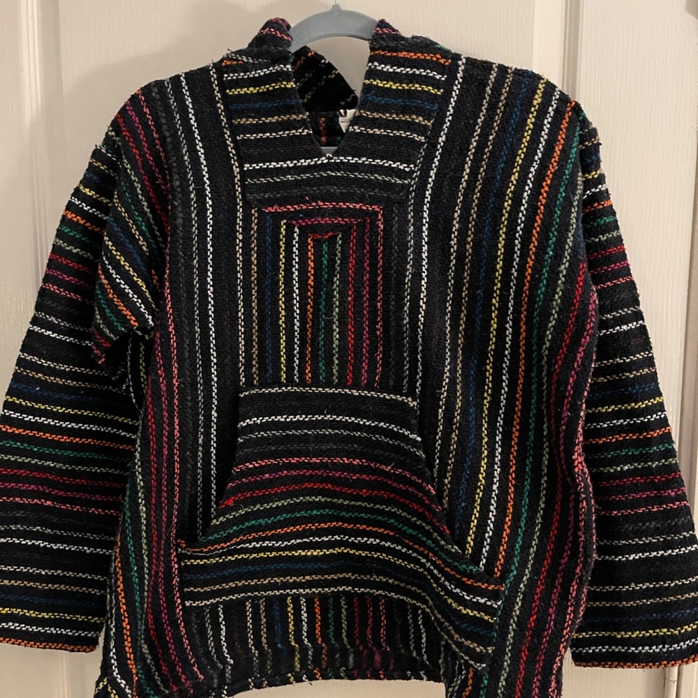 Rainbow hooded drug rug sweatshirt